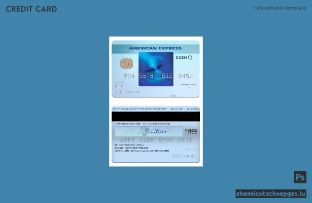 USA Commerce Bank American Express Blue Cash Everyday Card – Beispielvorschau